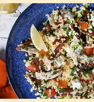 A photo of Crazy Jack's Apricot Tabbouleh with Feta and Chicken