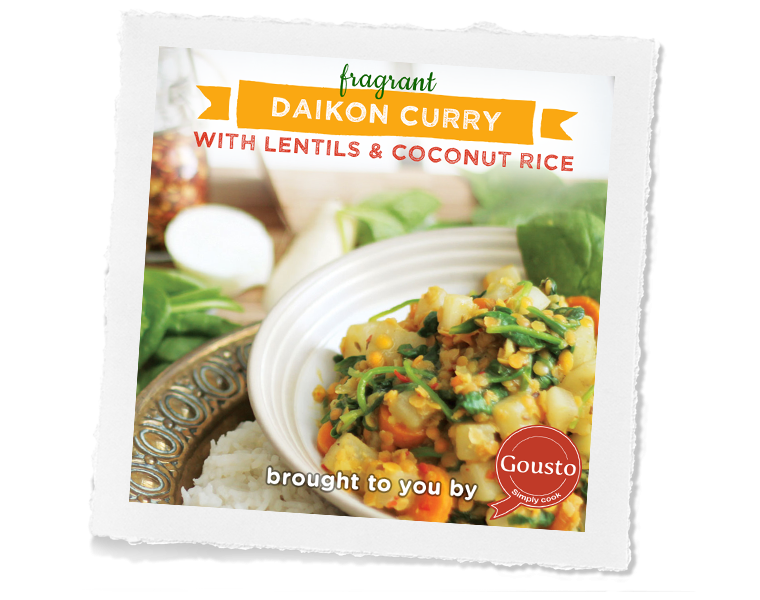 Daikon Curry with Lentils